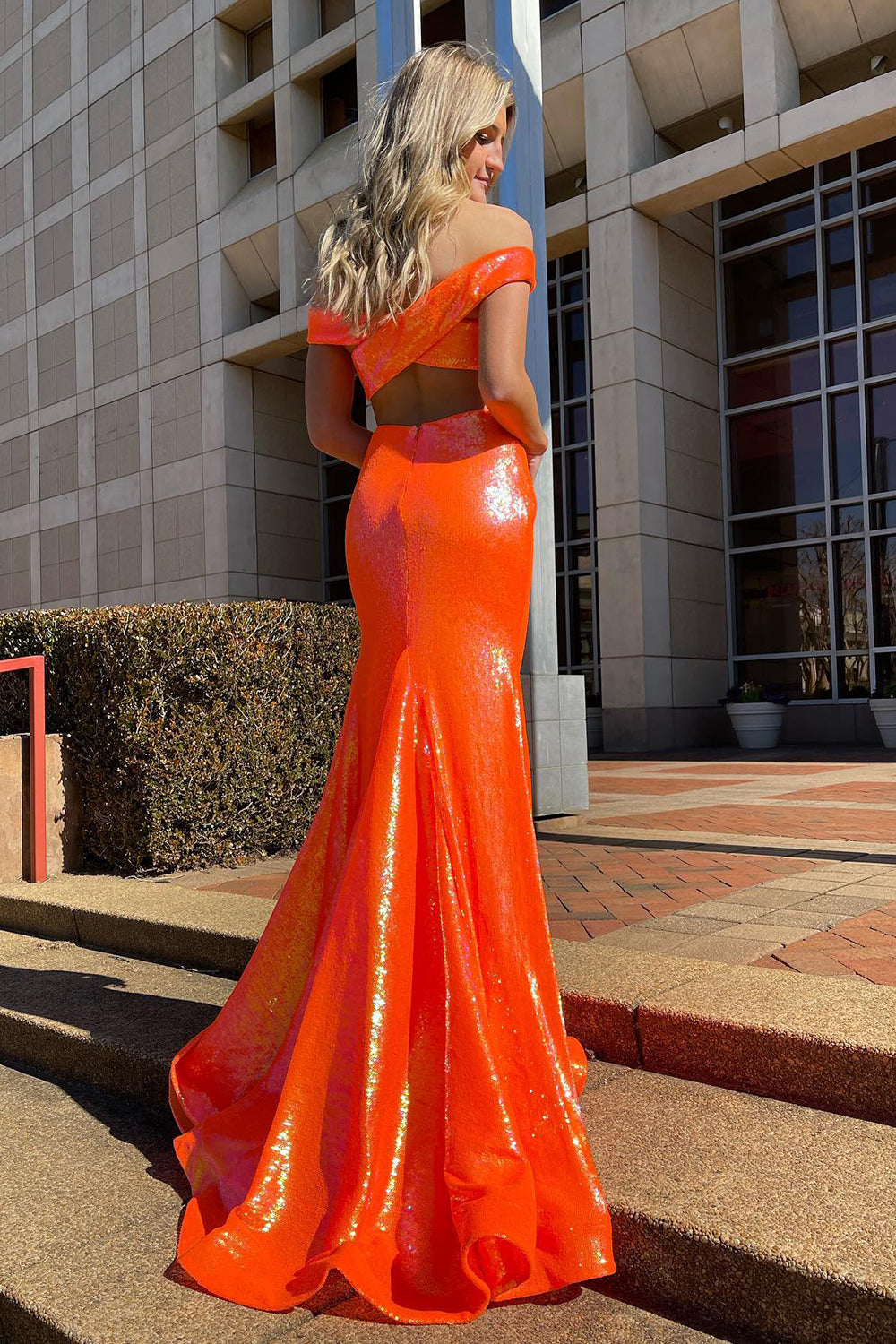 Off Shoulder Sequins Mermaid Prom Dress