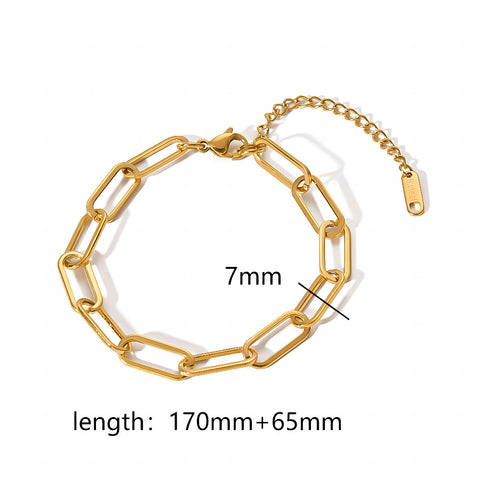 Pulseras de cadena de acero y titanio dorado con hueso de serpiente 