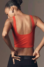 Heart Patch Cutout Slim Tank Top