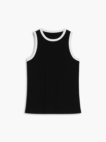 Camiseta sin mangas con ribete en contraste Worth A Million 