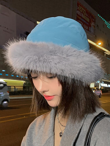 Women Winter Casual Solid Plush Warm Hat