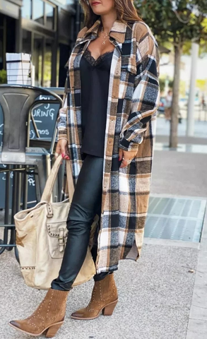 Camisa de cuello con botones y bolsillo a cuadros, informal, de moda (5 colores) 