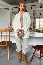 Relaxed Cozy Tie Waist Knit Cardigan