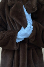 Belted Longline Faux Fur Insulated Overcoat