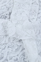 Lace Ruffle Long Sleeve Casual Blouse