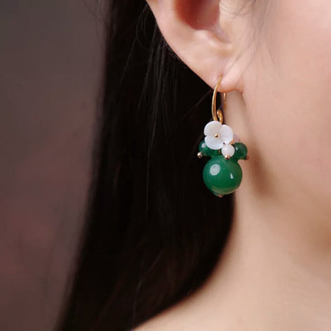 Pendientes con borlas estilo étnico retro para mujer 