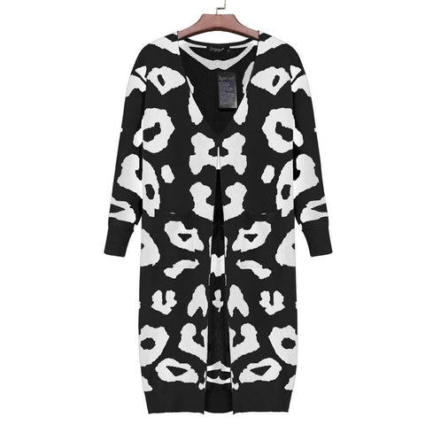 Suéter tipo cárdigan con estampado de leopardo, cómodo y dulce (3 colores) 