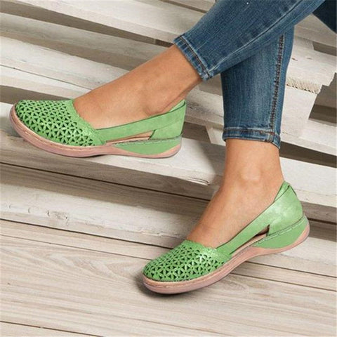 Women's Sandals 2022 Summer Handmade Ladies Shoes Leather Breathable Sandals Women Flats Retro Style Cusomized Support Slipper