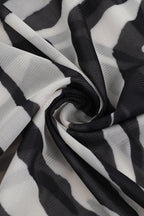 Tie Back Zebra Print Slim Fit Maxi Dress