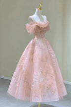 Vestido de noche o fiesta de tul con tirantes, corte en A, estilo princesa, largo hasta la rodilla