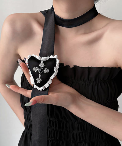 Halskette mit Anhänger „Love“ aus Seidenstoff für Damen 