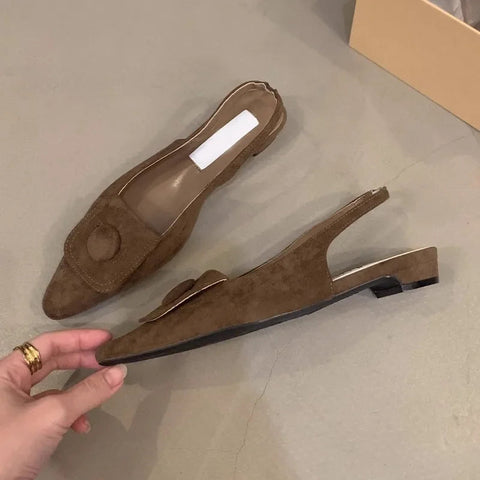 Pointed Toe Women Sandals Flats Shallow Casual Dress Shoes 2024 Summer Fashion Party Brand Shoes New Cozy Walking Mujer Zapatos
