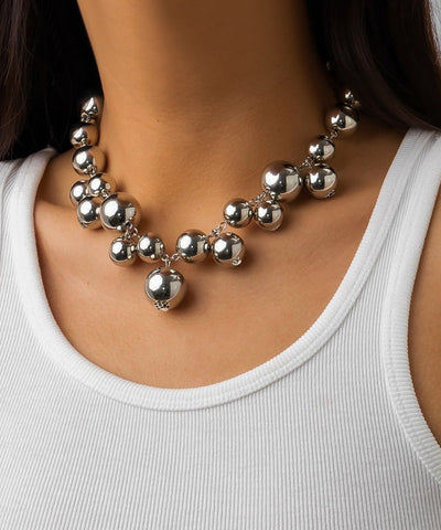 Collar vintage con colgante de borla y perlas de aleación blanca 