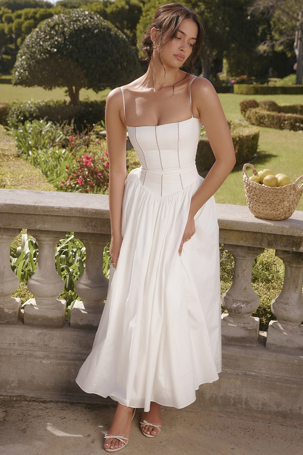 Elegant Gentle Floral Cami Fairy Maxi Dress