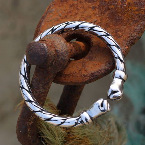 Sterling Silver Double Fist Power Bracelet