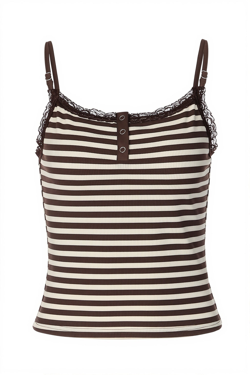 Lace Trim Slim Sleeveless Form Fitting Cami