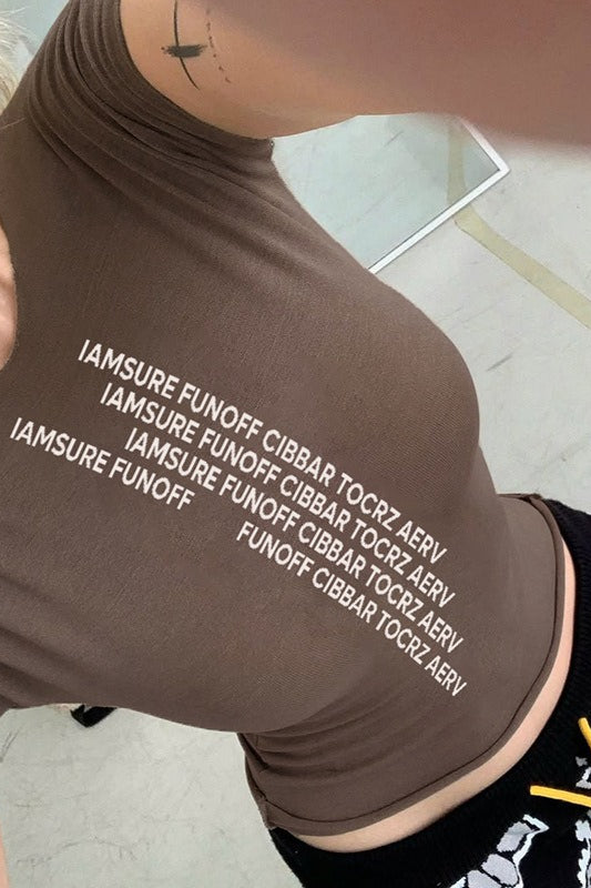 Casual Street Sexy Letter Print Minimalist T-shirt