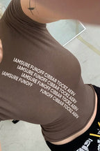 Casual Street Sexy Letter Print Minimalist T-shirt
