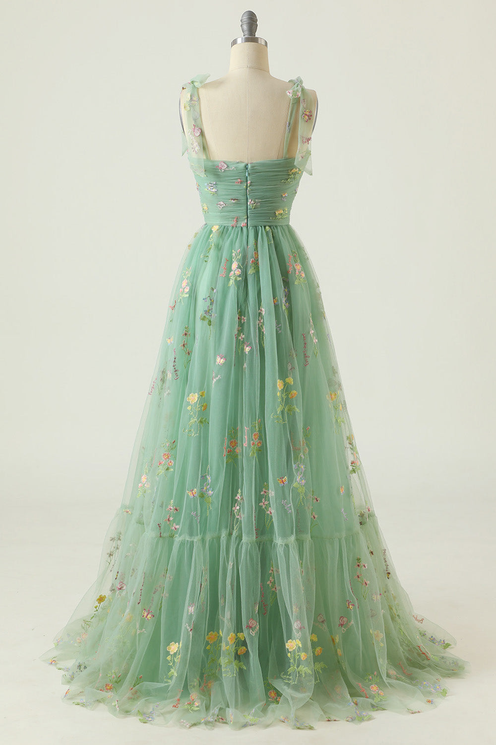 Plus Size Champagne Embroidery Long Prom Dress