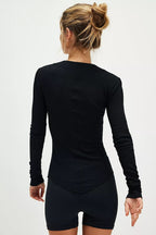 Solid Single-Button Fitted Long-Sleeve Knit Cardigan