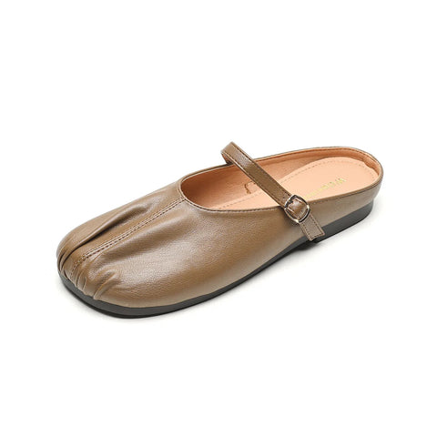 new summer women's slippers Korean style mary jane shoes mules Ladies casual black flats Work shoes Large size 41-43
