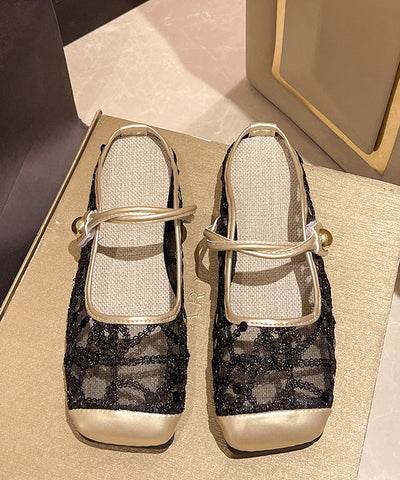 New Stylish Silver Tulle Zircon Flats Slide Sandals