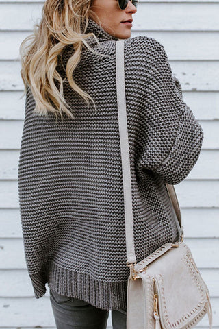 Suéteres casuales lisos de cuello redondo y cintura media (6 colores) 