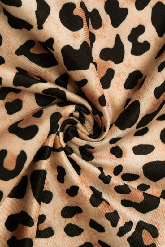 Leopard Cropped Bandeau Cami Top
