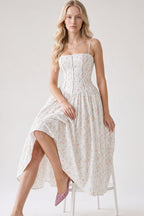 Floral Print Cami Slim Fit Maxi Dress
