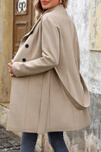 Wool Blend Mid-Length Single Breasted Coat