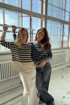 Striped Casual Chic Loose Slouchy Knit Sweater