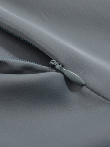 Loose Puff Sleeves Pleated Split-Joint High Neck Blouses&Shirts Tops