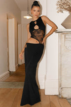 Sexy Backless Cutout Maxi Dress