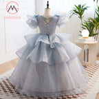 MARRYSHE Kleinkind Sommer Kommunion Geburtstagsparty Kleid Netzstoff Puffy Prinzessinnenkleid