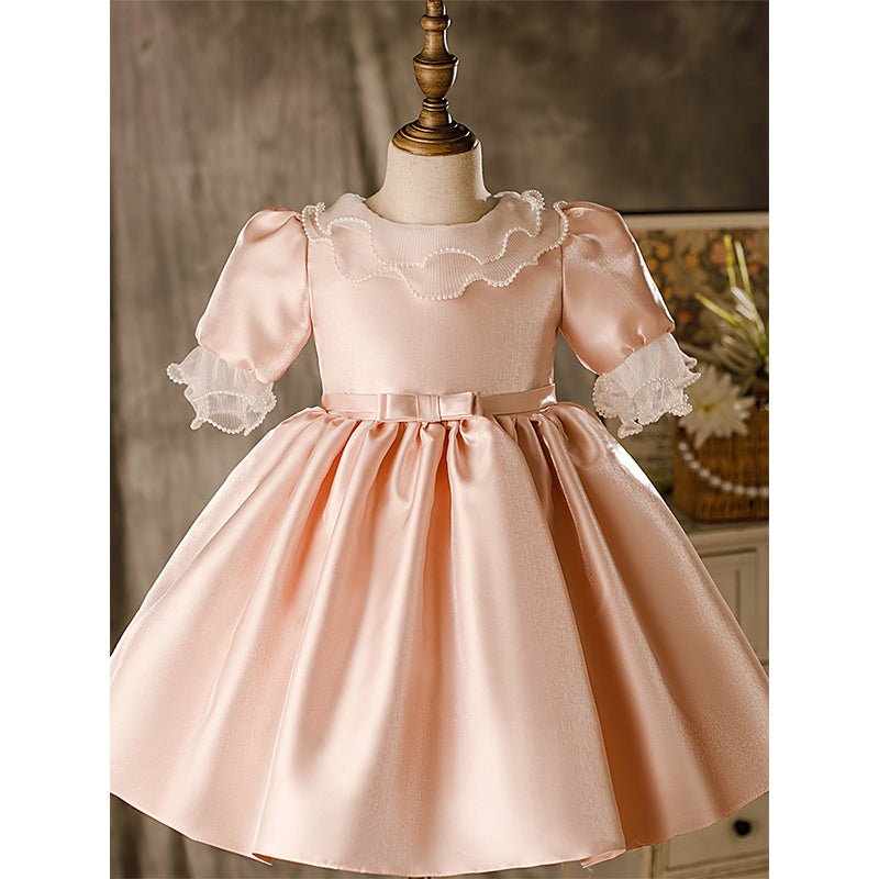 Vestido de fiesta para niña pequeña, vestido de princesa esponjoso de comunión vintage de verano 