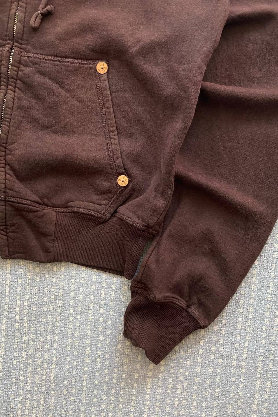 Vintage Graphic Riveted Zipper Hoodie