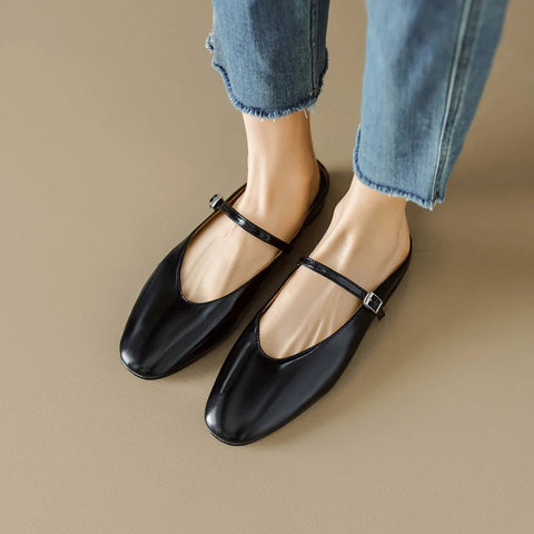 Neu Echtes Leder Sommer Flache Heels Frauen Sandalen Elegante Party Prom Schuhe Frau Büro Dame Größe 34-43 Frauen Hausschuhe 