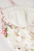 Satin Lace Floral Printed Cami Maxi Dress