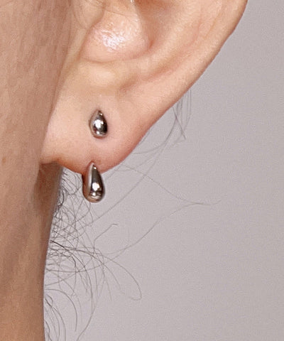 Boho Sterling Silver Water Drop Stud Earrings