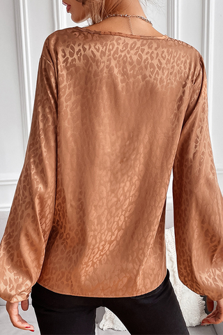 Modische Blusen mit elegantem Patchwork-Print und V-Ausschnitt (9 Farben) 