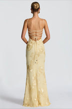 Floral Backless Tie Cami Maxi Dress