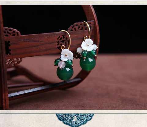 Pendientes con borlas estilo étnico retro para mujer 