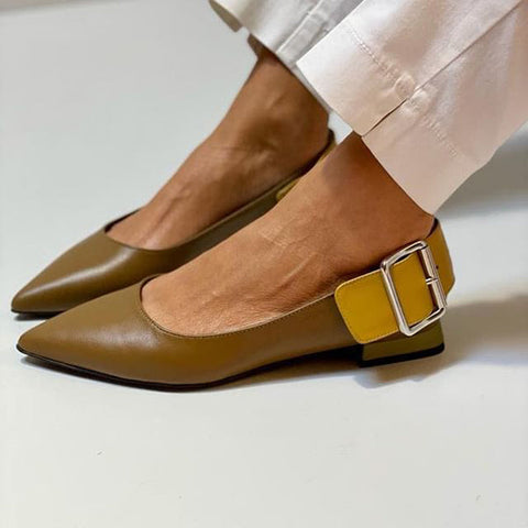 Women Dress Pumps Pointed Toe Chunky Block Heel Shoes