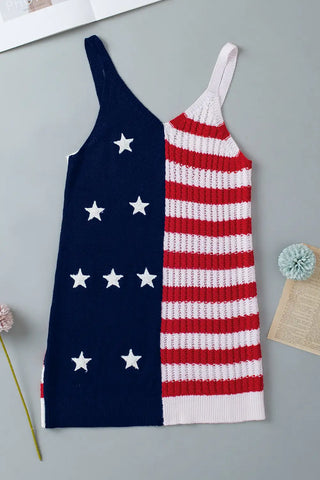 Camiseta de punto con estrellas y rayas patrióticas 