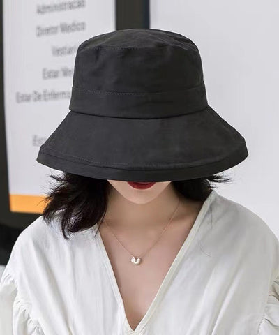 2022 Süßer gelber Bucket Hat aus Baumwolle mit flachem Oberteil 