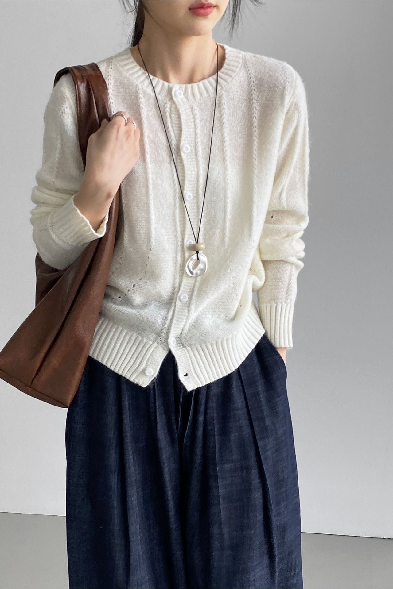 Atmospheric Wool Knit Cardigan