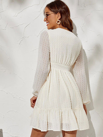Birthday Mini Dresses Pink Long Sleeves Short Dress
