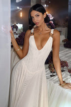 Mesh A-Line Bodycon Maxi Dress