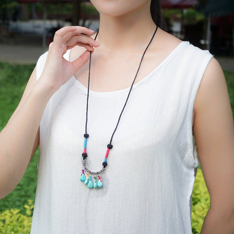 Vintage Adjustable Turquoise Necklace