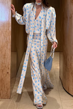 Vintage Polka Dot Sash Maxi Dress